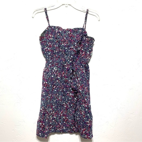 Billabong Navy & Purple Floral Tank Top Sundress size Large - Picture 1 of 10